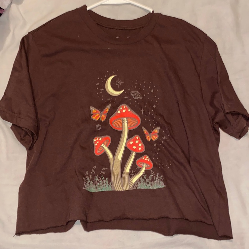 Brown Obsessive Love Crop Top